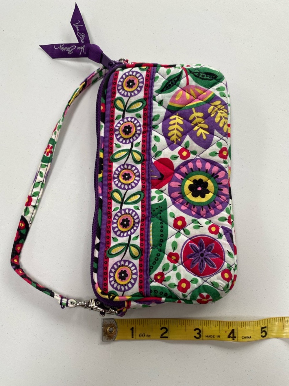 Vera Bradley Multicolor Floral Quilted Wristlet